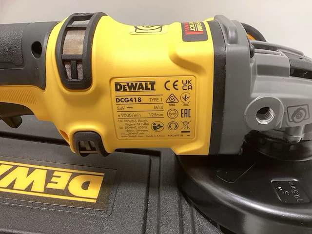 Dewalt dcg418nt 54v xr flexvolt accu haakse slijper - 125mm - incl. koffer - afbeelding 8 van  11