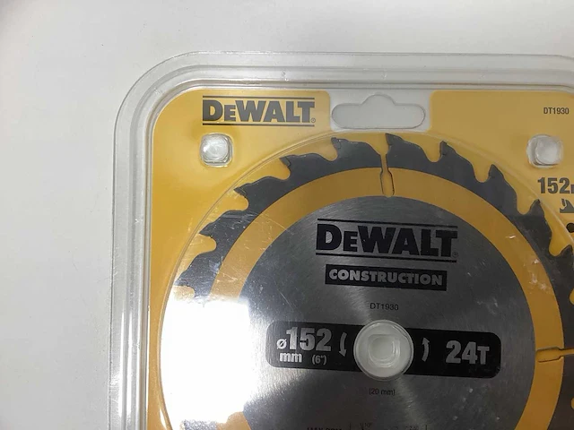 Dewalt dt1930 construction cirkelzaagblad 152mm - 24t - afbeelding 6 van  6