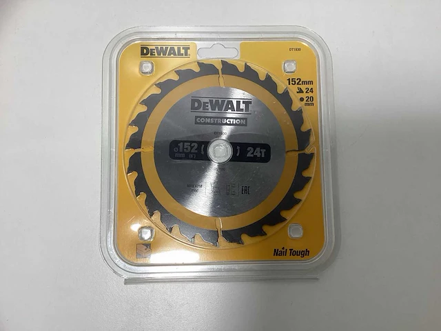Dewalt dt1930 construction cirkelzaagblad 152mm - 24t - afbeelding 1 van  3