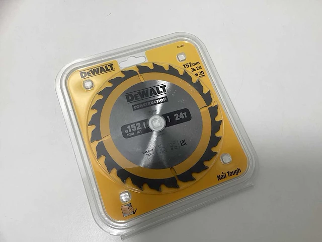 Dewalt dt1930 construction cirkelzaagblad 152mm - 24t - afbeelding 2 van  3