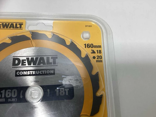 Dewalt dt1931 construction cirkelzaagblad 160mm - 18t - afbeelding 3 van  7