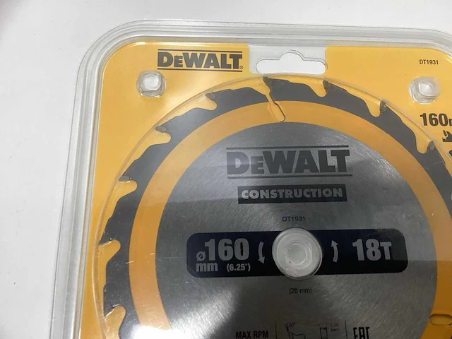 Dewalt dt1931 construction cirkelzaagblad 160mm - 18t - afbeelding 4 van  7