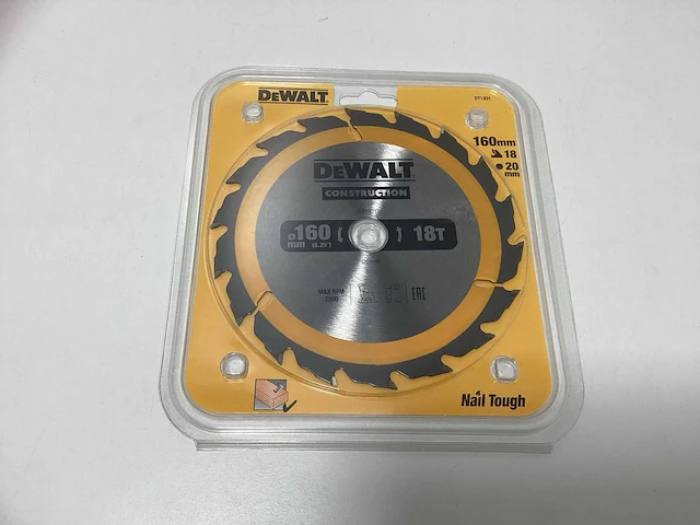 Dewalt dt1931 construction cirkelzaagblad 160mm - 18t - afbeelding 7 van  7