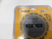 Dewalt dt1946 construction cirkelzaagblad 136mm - 16t v 24t - afbeelding 4 van  6