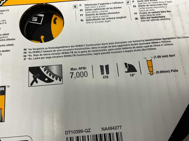 Dewalt dt1951, dt1940, dt10399 zaagbladen (11x) - afbeelding 7 van  7