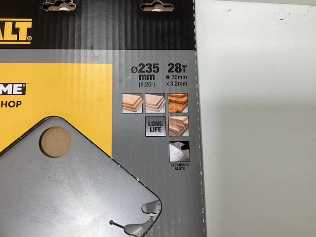 Dewalt dt4026 extreme workshop cirkelzaagblad - 235mm - 28t - afbeelding 4 van  7