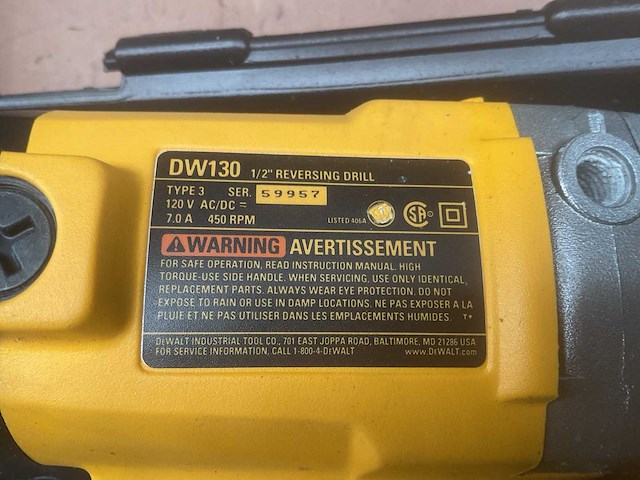 Dewalt dw130 boormachine - afbeelding 5 van  6