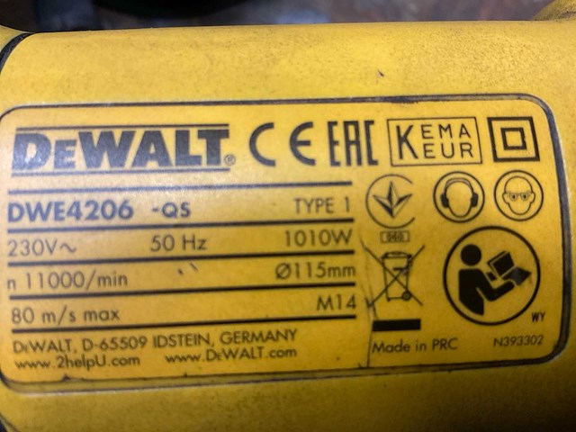 Dewalt dwe4206 haakse slijpmachine (3x) - afbeelding 6 van  6