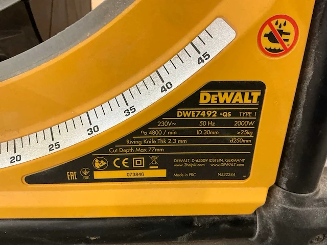 Dewalt dwe7492-qs zaagtafel - afbeelding 6 van  6