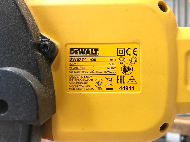 Dewalt dws5774 afkortzaag - afbeelding 2 van  2
