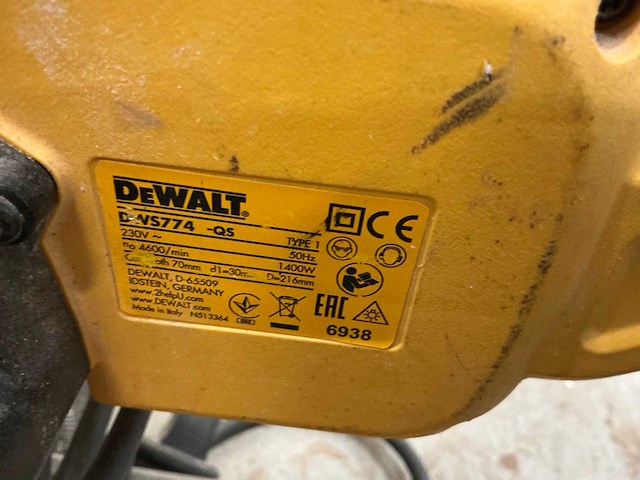 Dewalt dws774- qs afkortcirkelzaagmachine - afbeelding 4 van  4