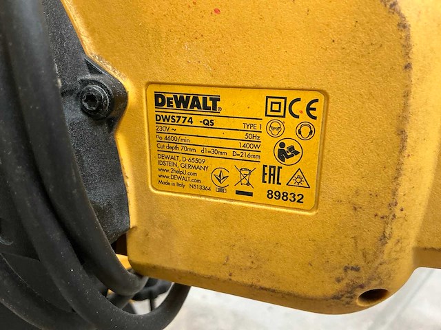 Dewalt dws774-qs afkortzaag op onderstel - afbeelding 4 van  6