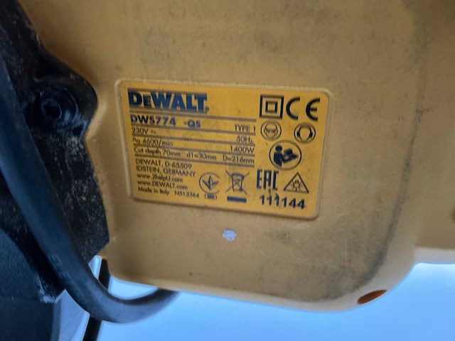 Dewalt dws774-qs afkortzaag - afbeelding 3 van  4