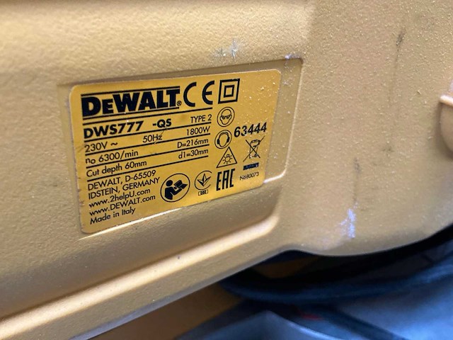 Dewalt dws777-qs afkortzaag - afbeelding 4 van  4