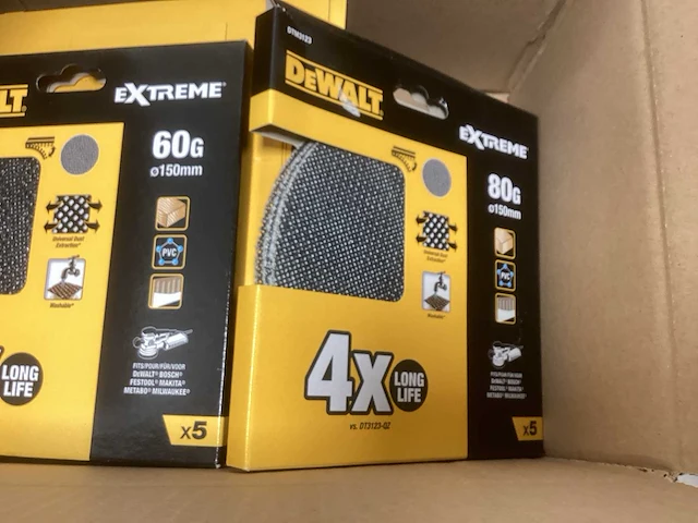 Dewalt extreme gaas schuurschijven partij - 150mm - div. korrel soorten - afbeelding 5 van  5