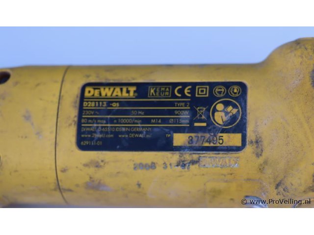 Dewalt haakse slijper d28113 - afbeelding 4 van  5