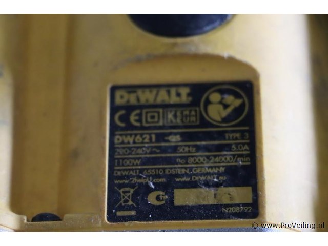 Dewalt invalfrees dw621 - afbeelding 10 van  12