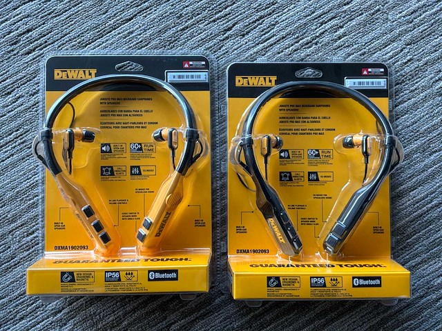 Dewalt nekspeaker met oortjes (2x) - afbeelding 1 van  2