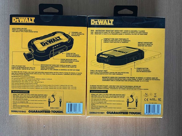 Dewalt powerbank (2x) - afbeelding 2 van  2
