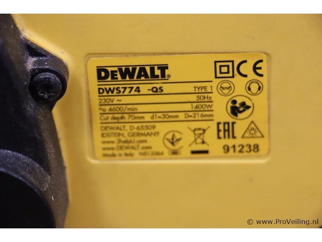 Dewalt telescopische afkort- en verstekzaag dws774-qs, type 1 - afbeelding 5 van  7
