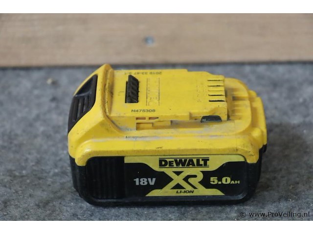 Dewalt xr accu dcb184, 18v, 5.0ah - afbeelding 1 van  3
