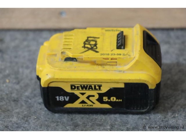 Dewalt xr accu dcb184, 18v, 5.0ah - afbeelding 1 van  3