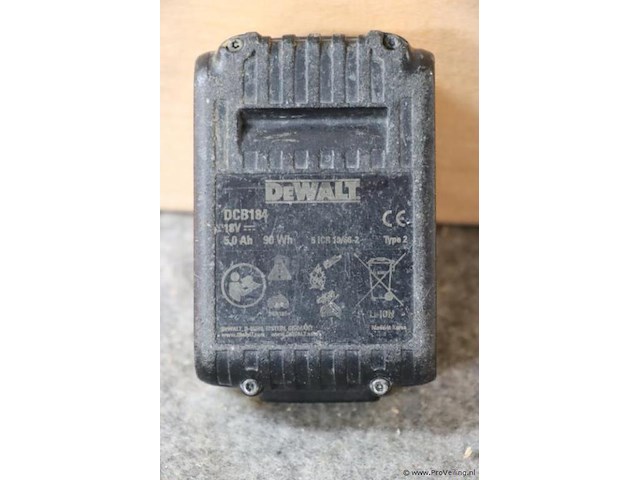 Dewalt xr accu dcb184, 18v, 5.0ah - afbeelding 3 van  3