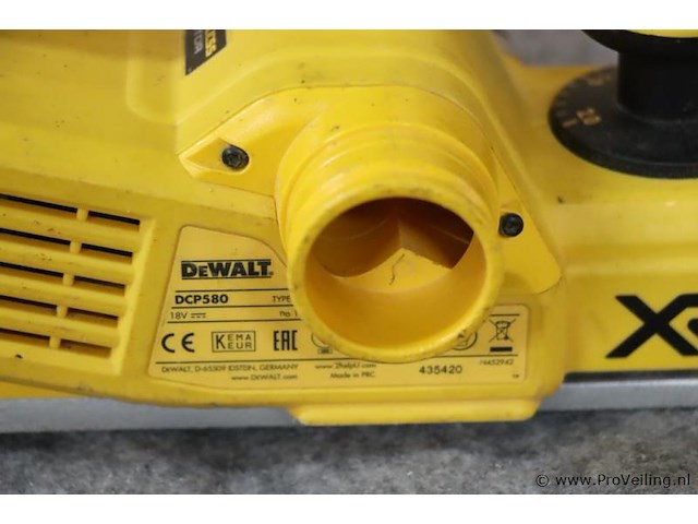 Dewalt xr accu schaafmachine dcp580, 18v, type 1 - afbeelding 5 van  7