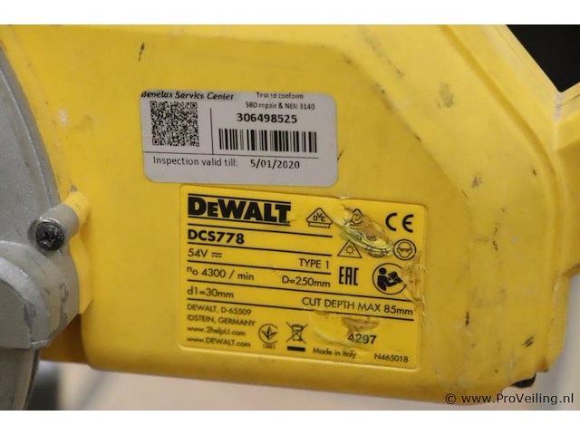 Dewalt xr flexvolt accu afkort-/verstekzaag dcs778, 18v, type 1 - afbeelding 5 van  5