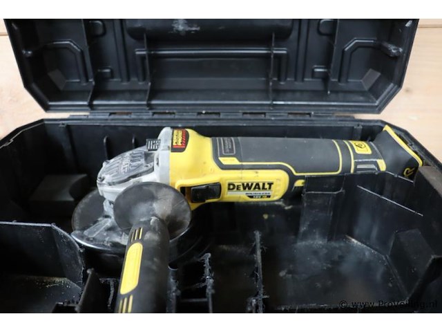 Dewalt xr haakse slijper dcg405, 18v, type 1 incl. opbergkoffer - afbeelding 2 van  8