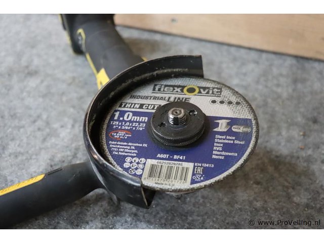 Dewalt xr haakse slijper dcg405, 18v, type 1 incl. opbergkoffer - afbeelding 4 van  8