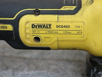 Dewalt xr haakse slijper dcg405, 18v, type 1 incl. opbergkoffer - afbeelding 6 van  8