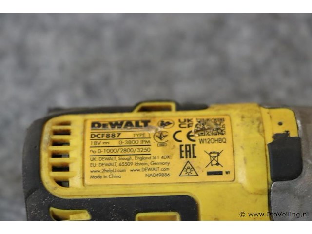 Dewalt xr slagschroevendraaier dcf887, 18v - afbeelding 4 van  5