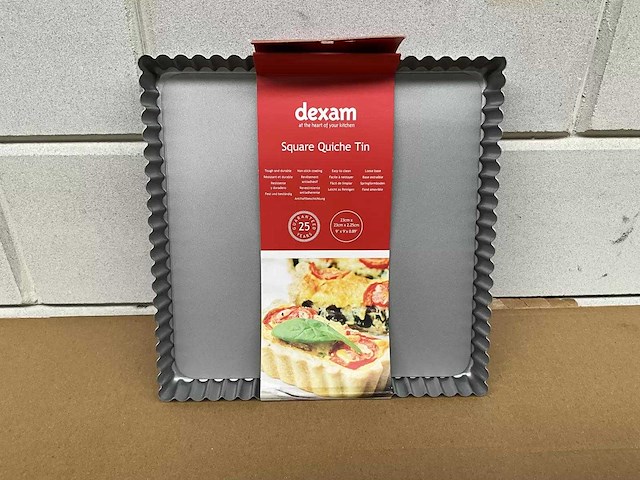 Dexam - vierkante quichevorm (23x23x2,25 cm) (6x) - afbeelding 1 van  2