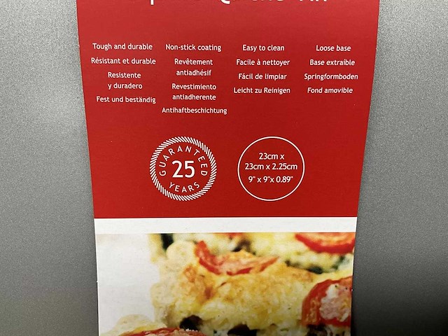 Dexam - vierkante quichevorm (23x23x2,25 cm) (6x) - afbeelding 2 van  2