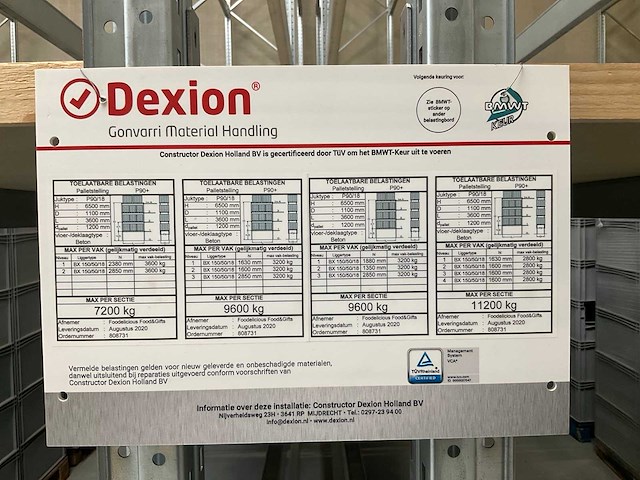 Dexion sectie palletstelling met aanrijd-beveiliging (60x) - afbeelding 9 van  14