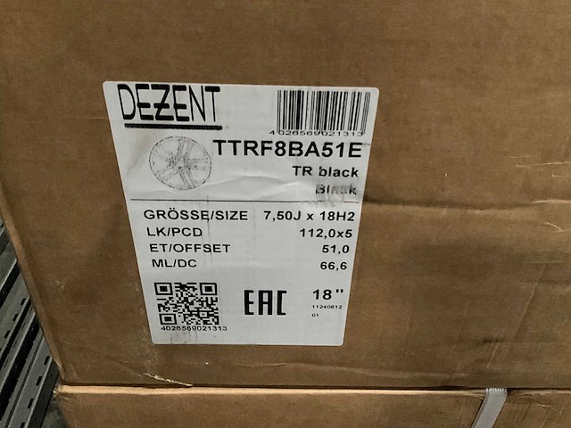 Dezent - ttrf8ba51e 112x5 7,5jx18h2 velgenset - velg - afbeelding 3 van  5