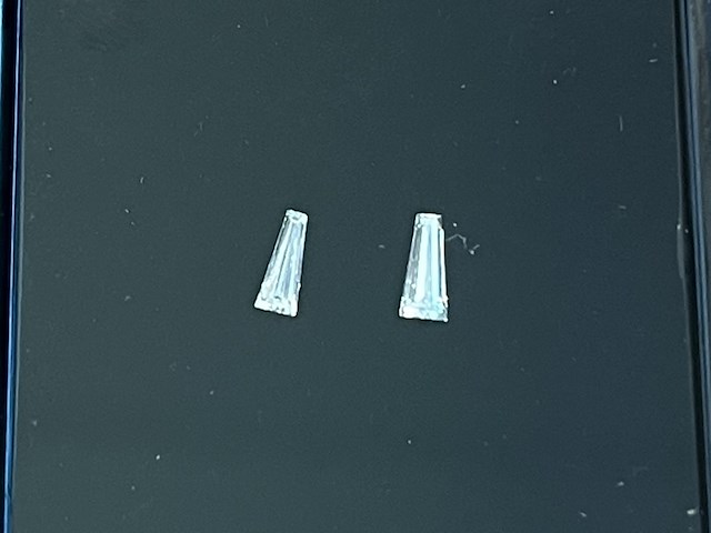 Diamant - 0.27 carat natuurlijke baguette geslepen diamanten - afbeelding 1 van  3