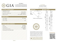 Diamant - 0.29 carat peer geslepen diamant (gecertificeerd)