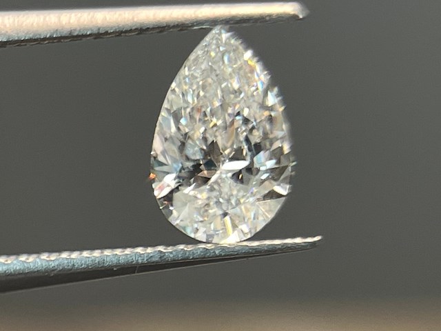Diamant - 0.29 carat peer geslepen diamant (gecertificeerd) - afbeelding 1 van  5