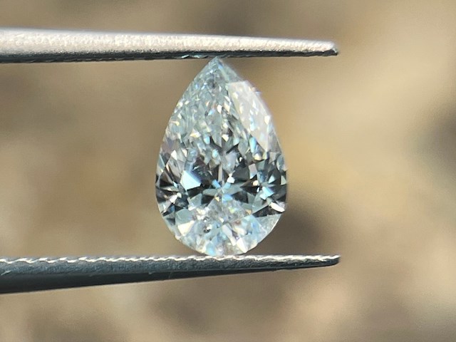 Diamant - 0.29 carat peer geslepen diamant (gecertificeerd) - afbeelding 2 van  5