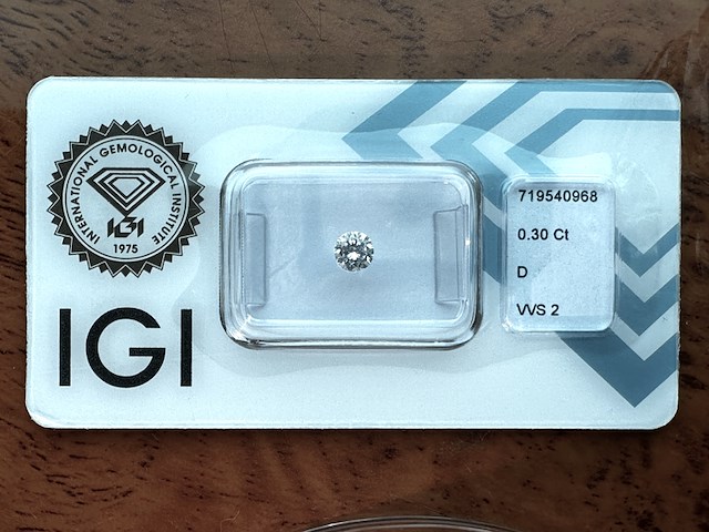 Diamant - 0.30 carat echte natuurlijke starcut briljant geslepen diamant (gecertificeerd) - afbeelding 1 van  5