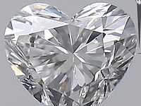 Diamant - 0.30 carat hart geslepen diamant (gecertificeerd) - afbeelding 1 van  5