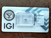 Diamant - 0.30 carat natuurlijke starcut briljant geslepen diamant (gecertificeerd) - afbeelding 1 van  5