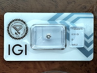 Diamant - 0.31 carat natuurlijke starcut briljant geslepen diamant (gecertificeerd) - afbeelding 1 van  5