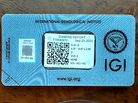 Diamant - 0.31 carat natuurlijke starcut briljant geslepen diamant (gecertificeerd) - afbeelding 2 van  5