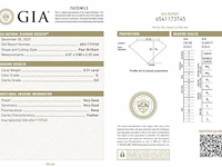 Diamant - 0.31 carat peer geslepen diamant (gecertificeerd) - afbeelding 3 van  5