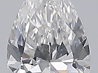 Diamant - 0.33 carat peer geslepen diamant (gecertificeerd)