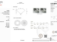 Diamant - 0.34 carat natuurlijke starcut briljant geslepen diamant (gecertificeerd) - afbeelding 3 van  5