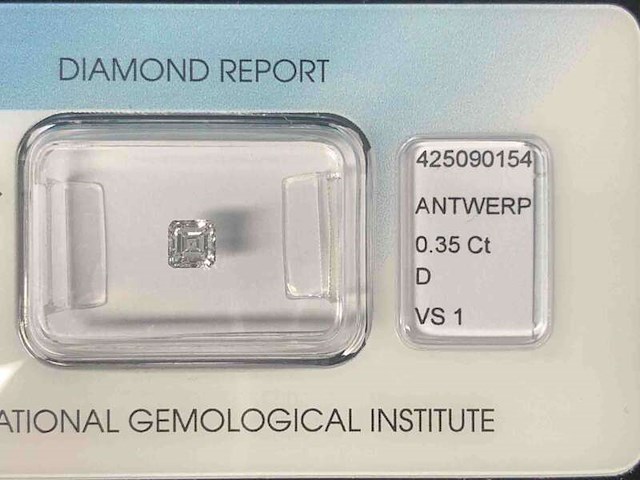 Diamant - 0.35 carat natuurlijke diamant (gecertificeerd) - afbeelding 3 van  4